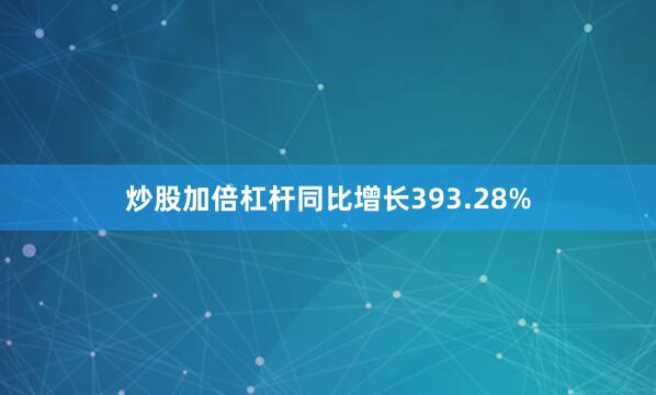 炒股加倍杠杆同比增长393.28%